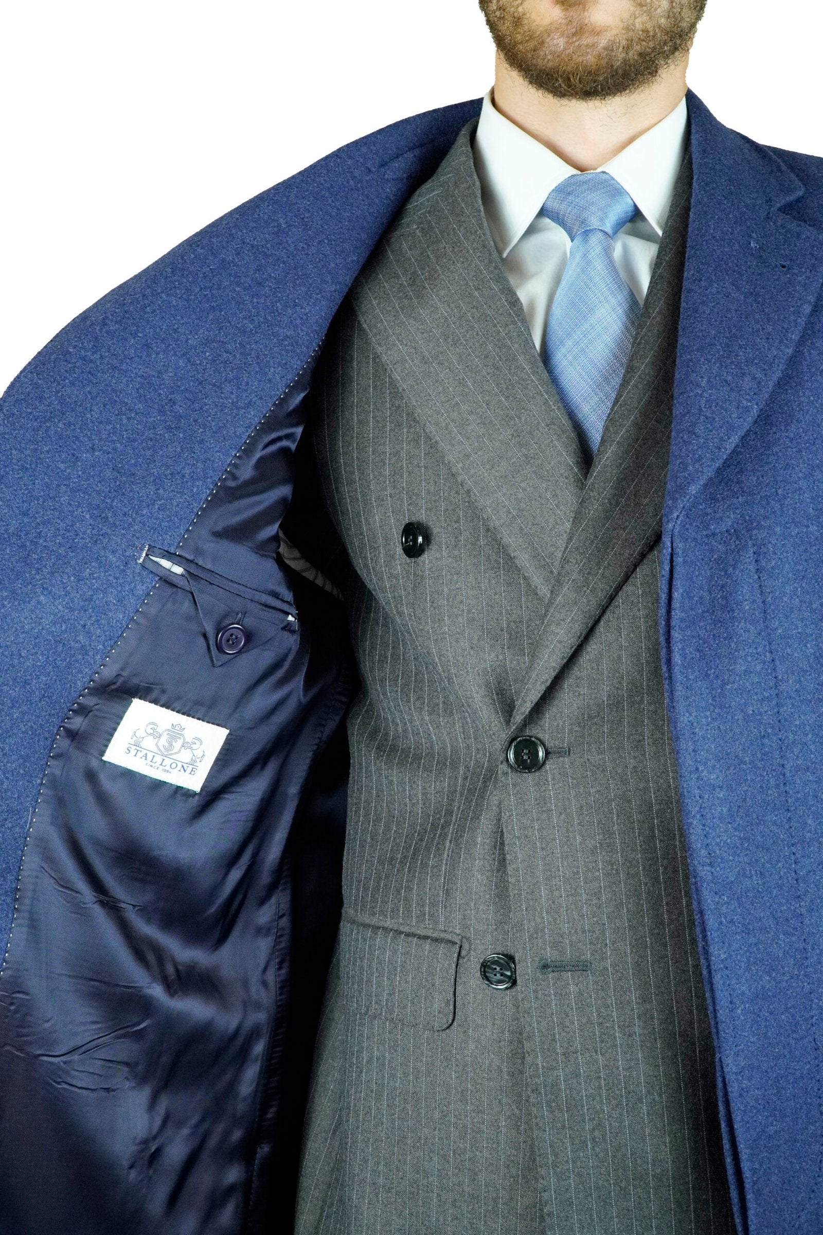 Manteau Classique Bleu – Image 6