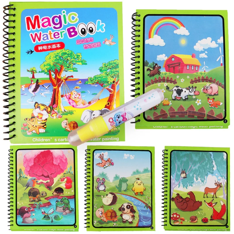 LIVRE EDUCATIF COLORIAGE MAGIQUE À L'EAU – Image 5
