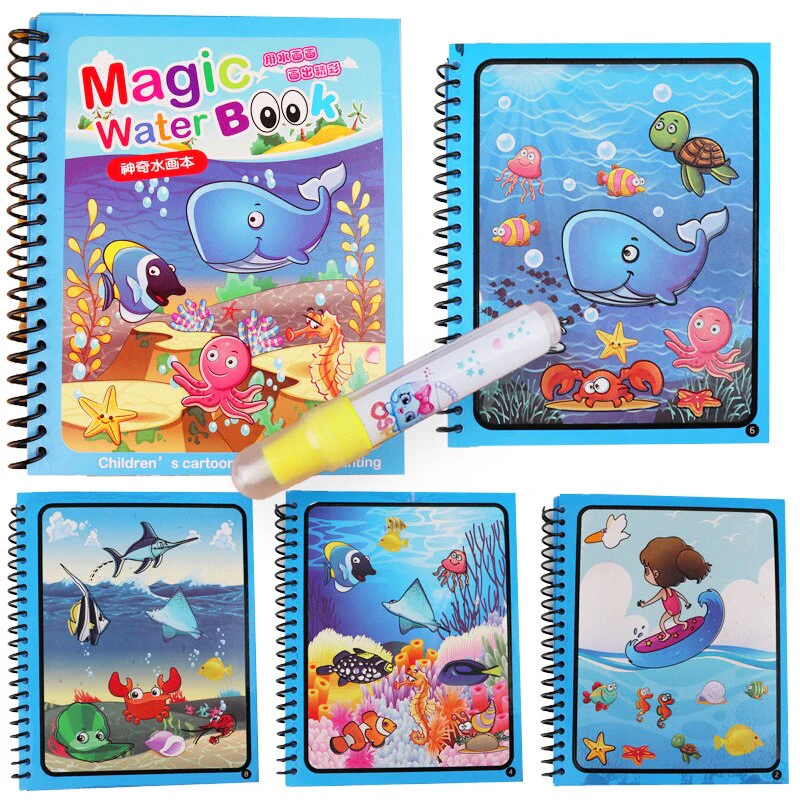 LIVRE EDUCATIF COLORIAGE MAGIQUE À L'EAU – Image 3