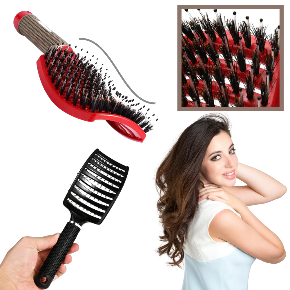 Brosse à cheveux massante en poils de sanglier – Image 7