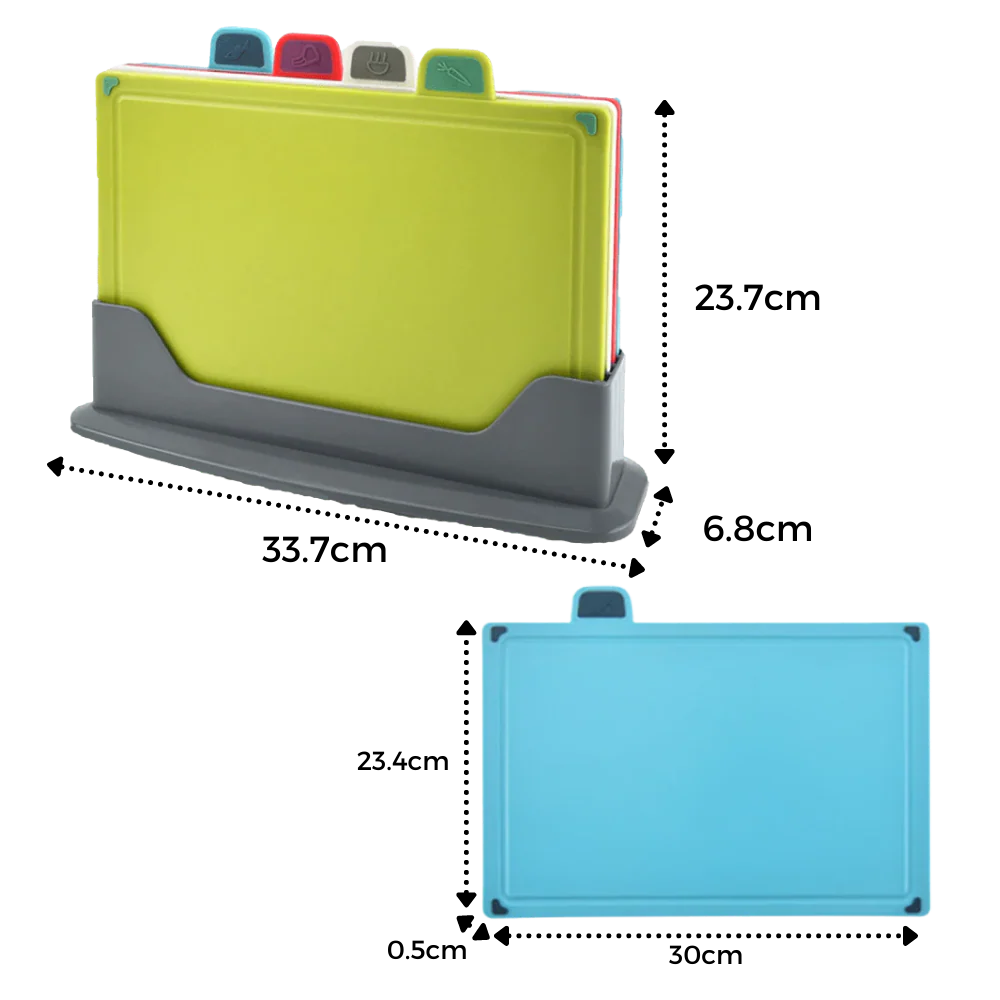 Set de 4 planches à découper avec support – Image 9