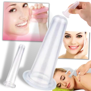 4 ventouses en silicone pour massage facial