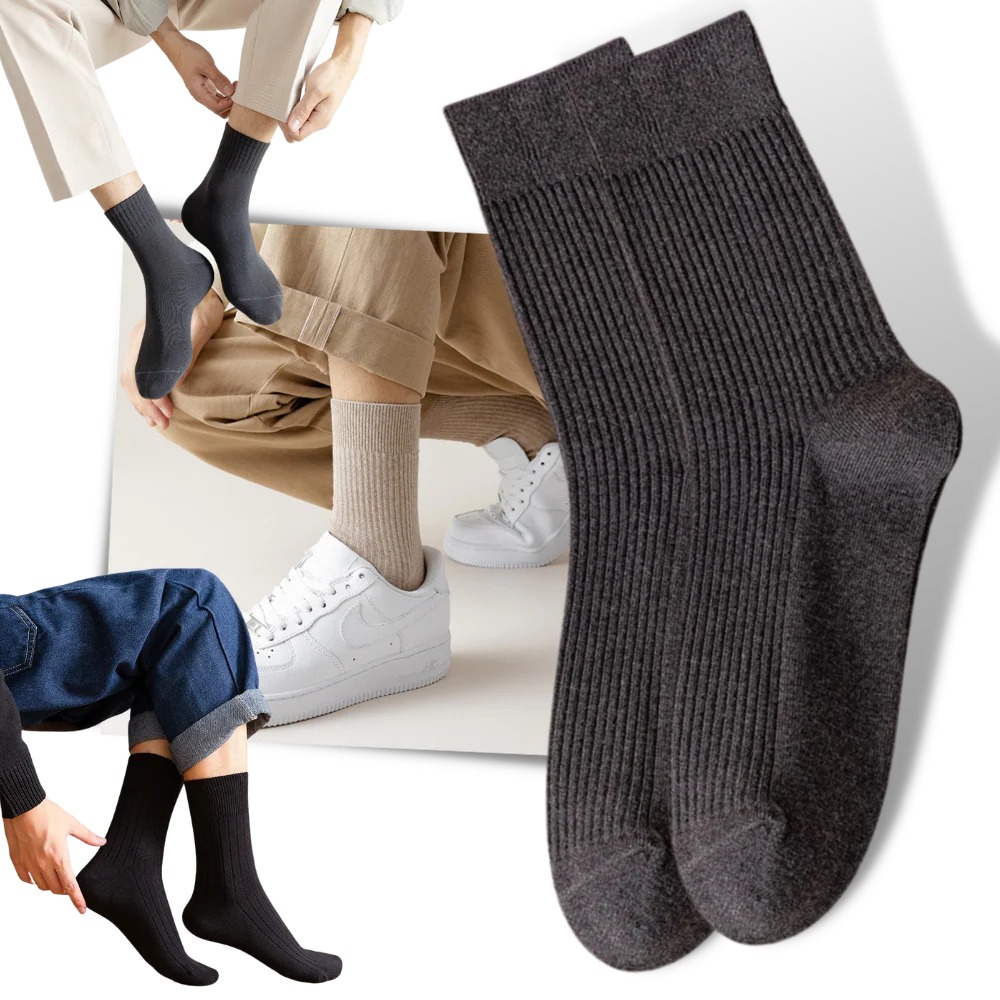 Chaussettes côtelées pour hommes (2 paires) – Image 2