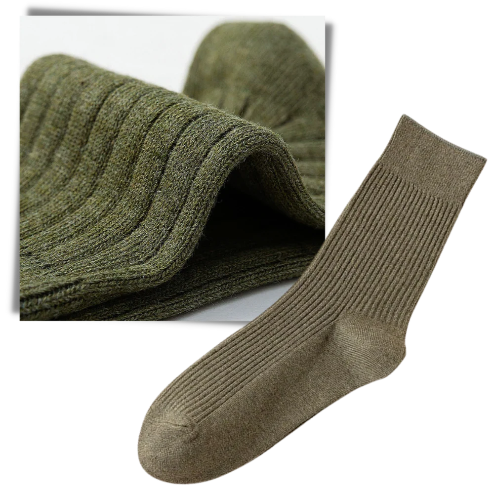Chaussettes côtelées pour hommes (2 paires) – Image 7
