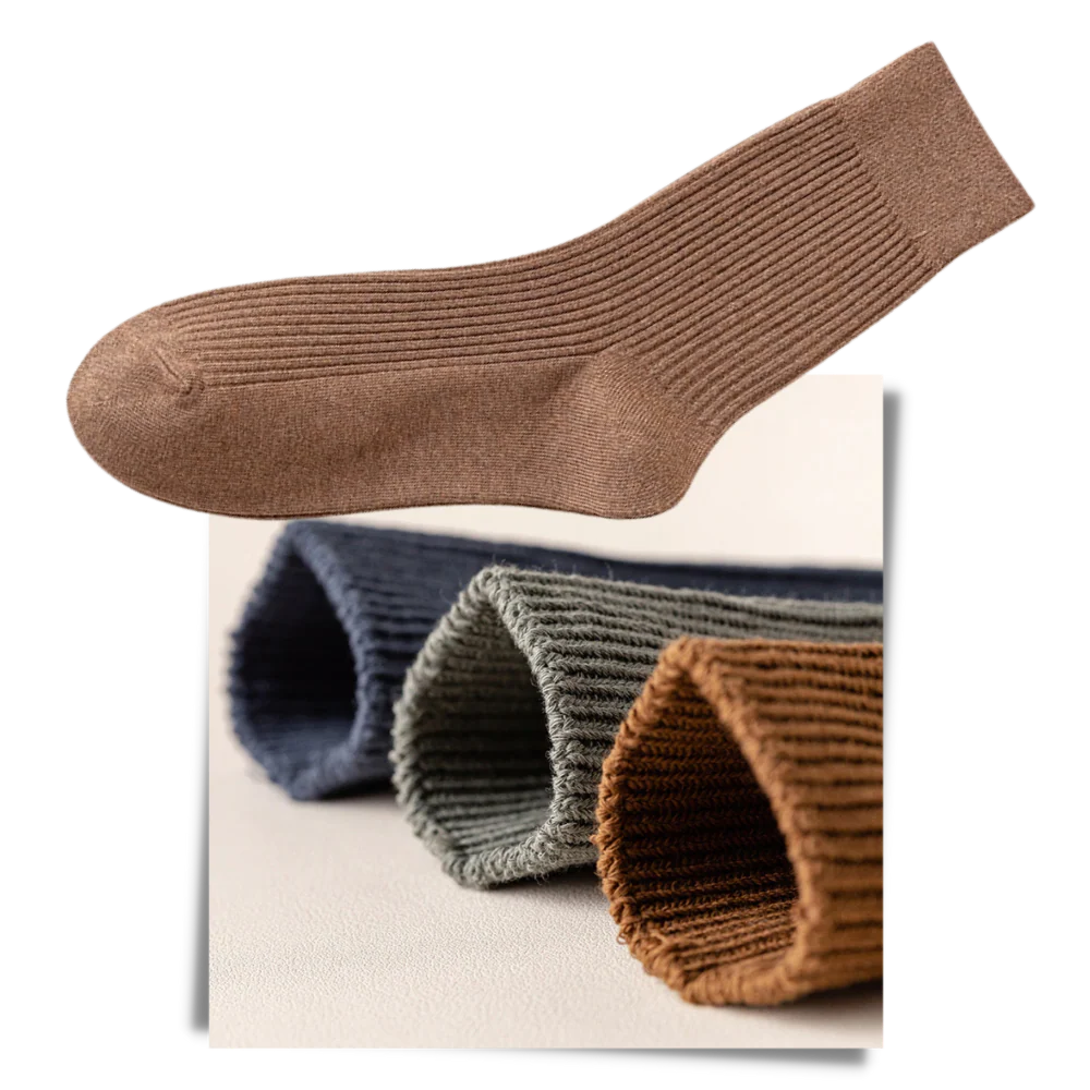 Chaussettes côtelées pour hommes (2 paires) – Image 5
