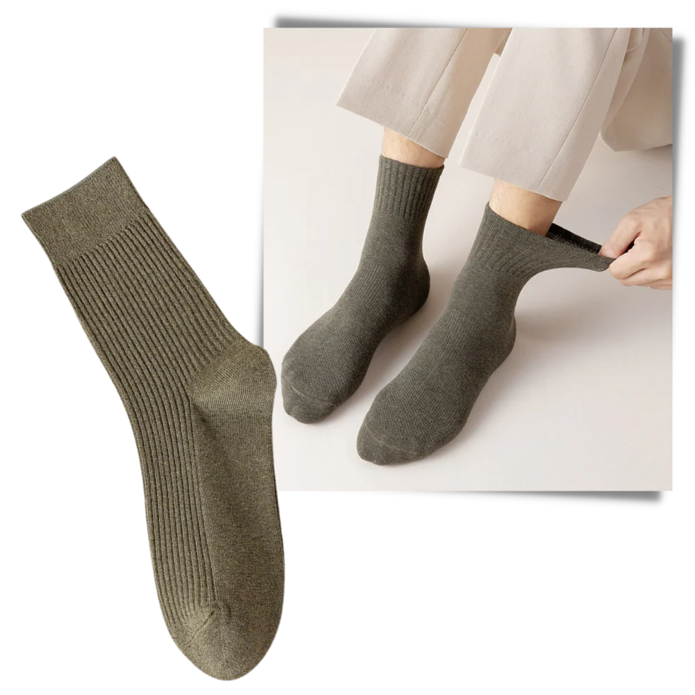 Chaussettes côtelées pour hommes (2 paires) – Image 6