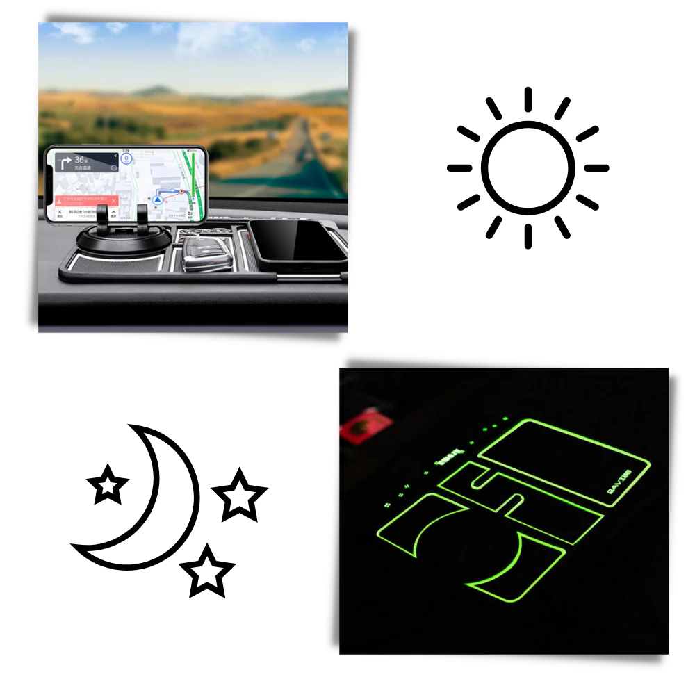 Tapis antidérapant et support de téléphone pour voiture – Image 4