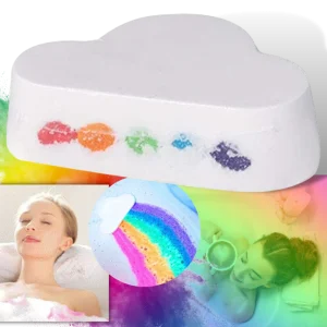 Bombe de bain aux sels de mer colorés