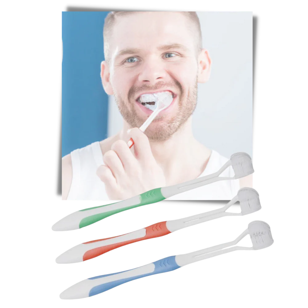 Brosse à dents à trois faces pour adultes et enfants – Image 4