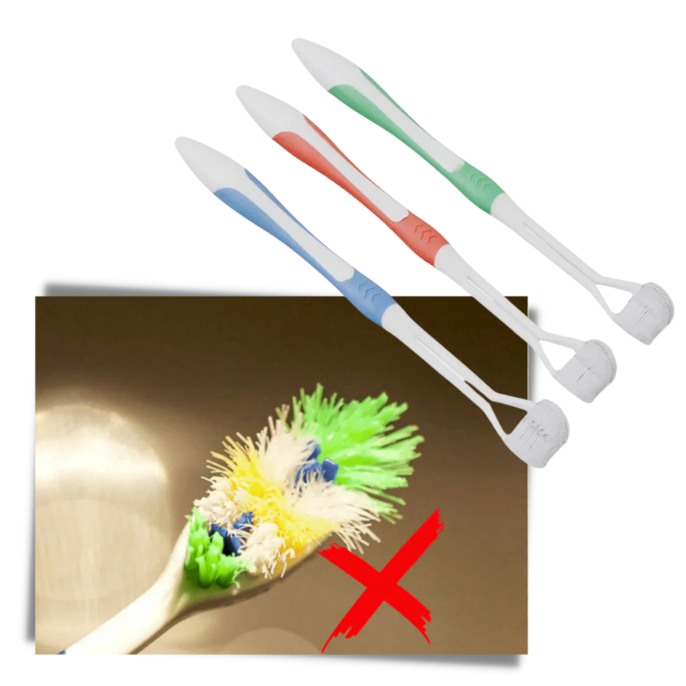 Brosse à dents à trois faces pour adultes et enfants – Image 6