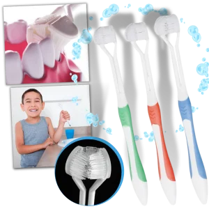 Brosse à dents à trois faces pour adultes et enfants