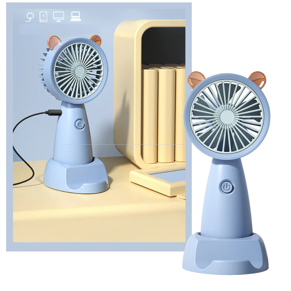 Mini ventilateur USB avec support pour téléphone – Image 8