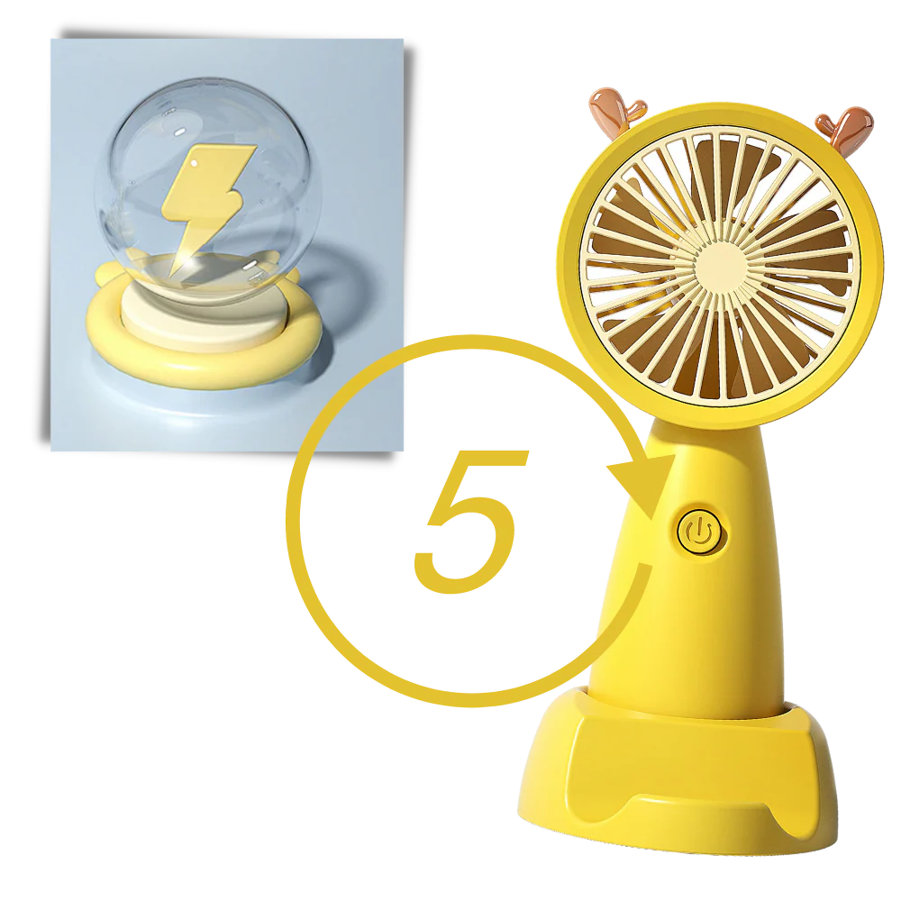 Mini ventilateur USB avec support pour téléphone – Image 6