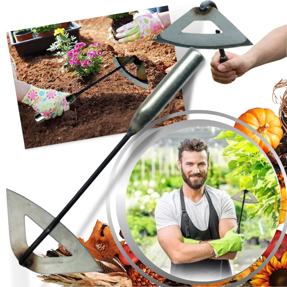 Houe creuse manuelle en acier – Image 2