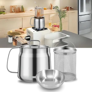 Friteuse en acier inoxydable 2 en 1