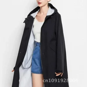 veste longue de pluie femme