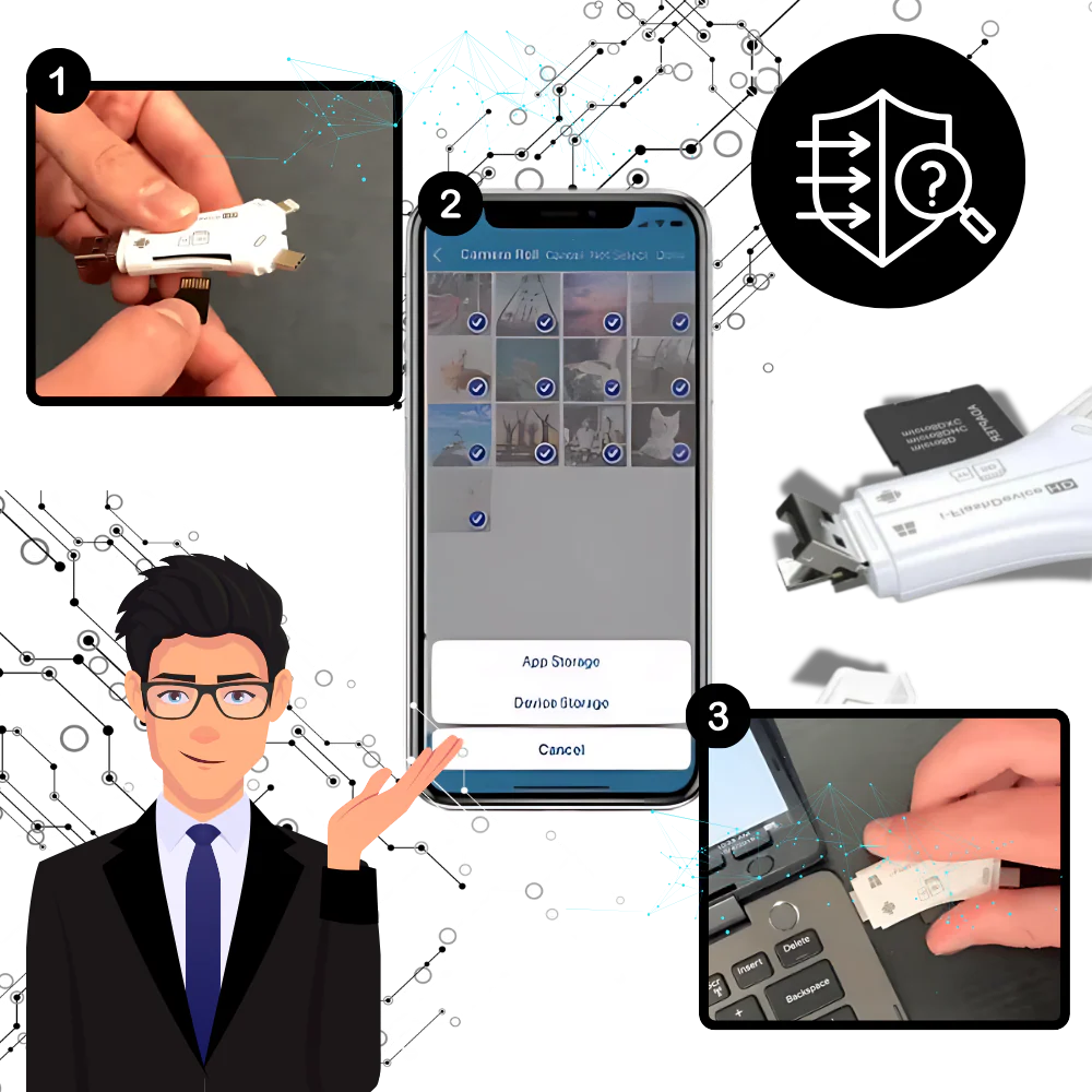 USB 4-en-1 pour téléphones – Image 7