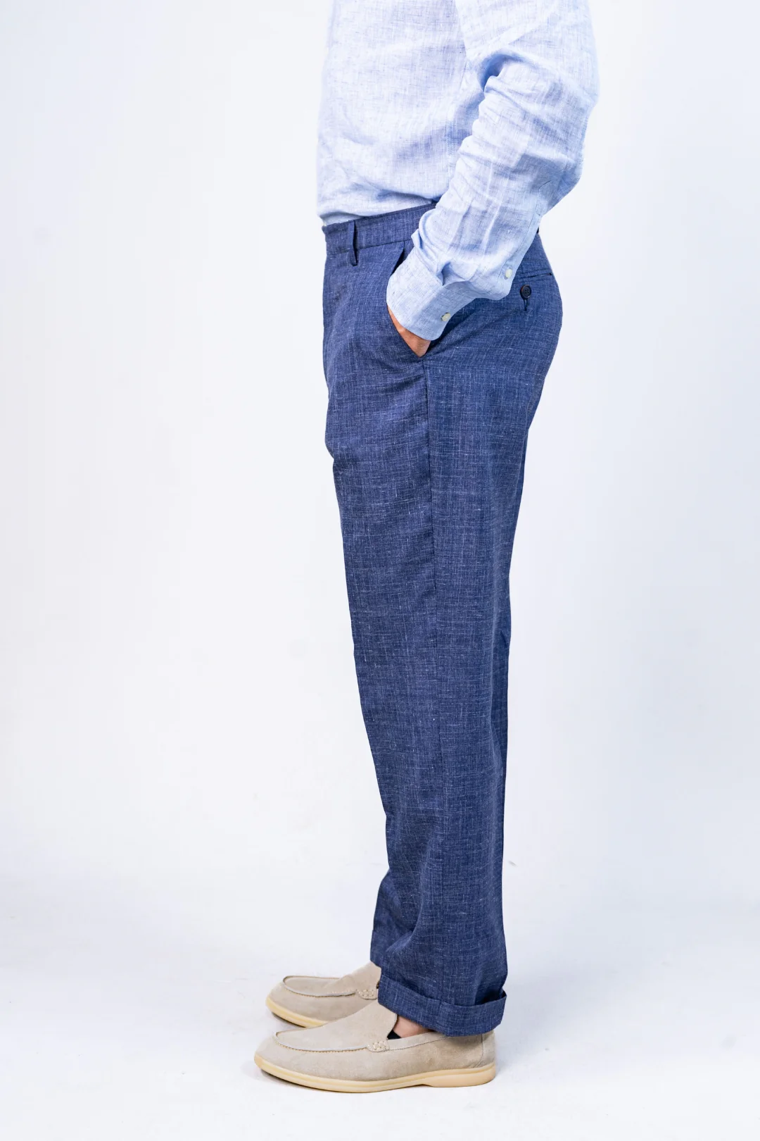 Costume Bleu Clair en Lin – Image 5