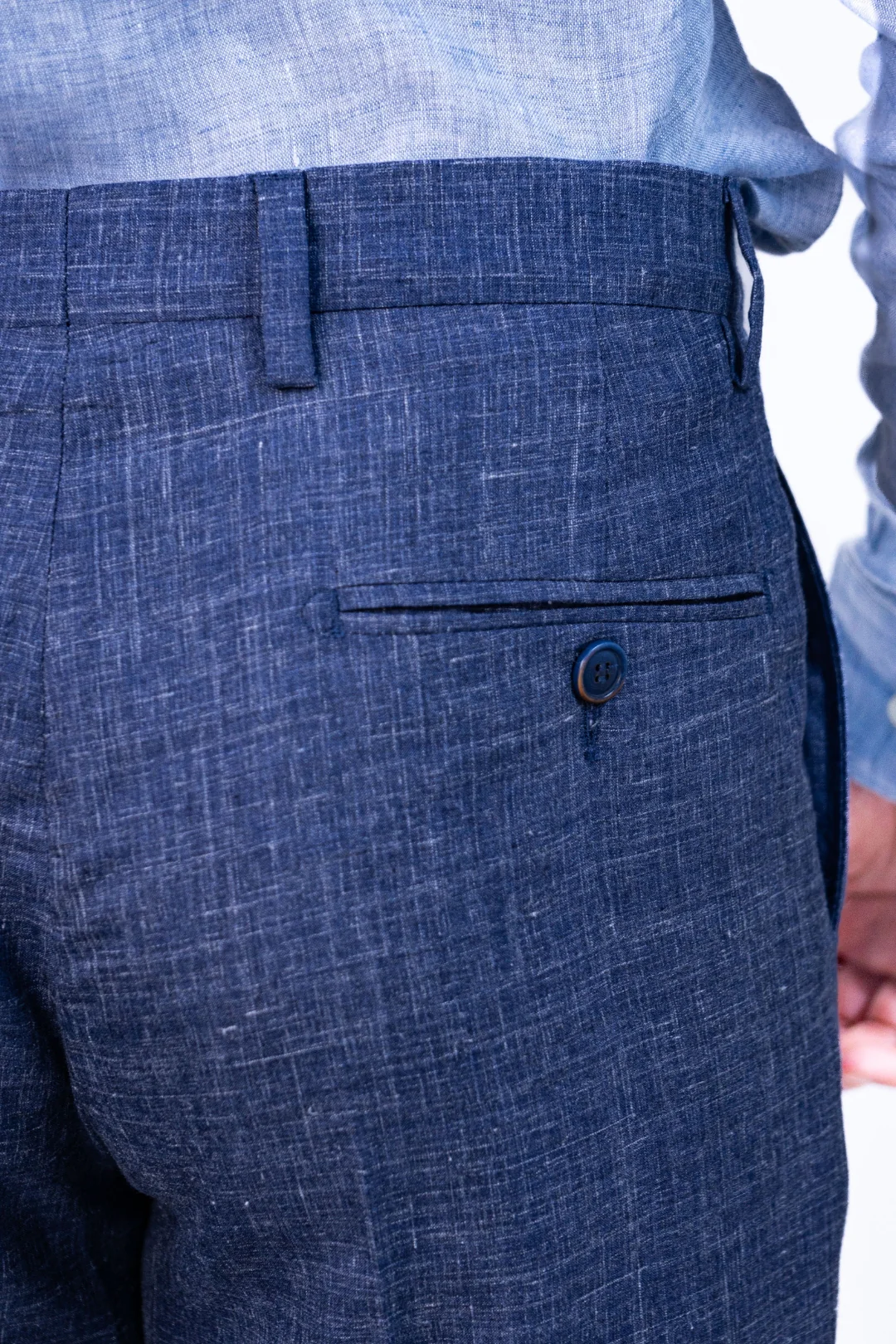 Costume Bleu Clair en Lin – Image 8