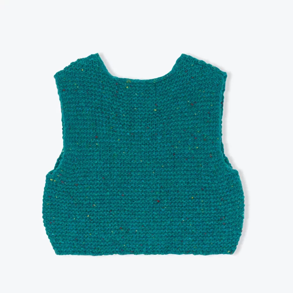 Gilet bébé point mousse – Image 4