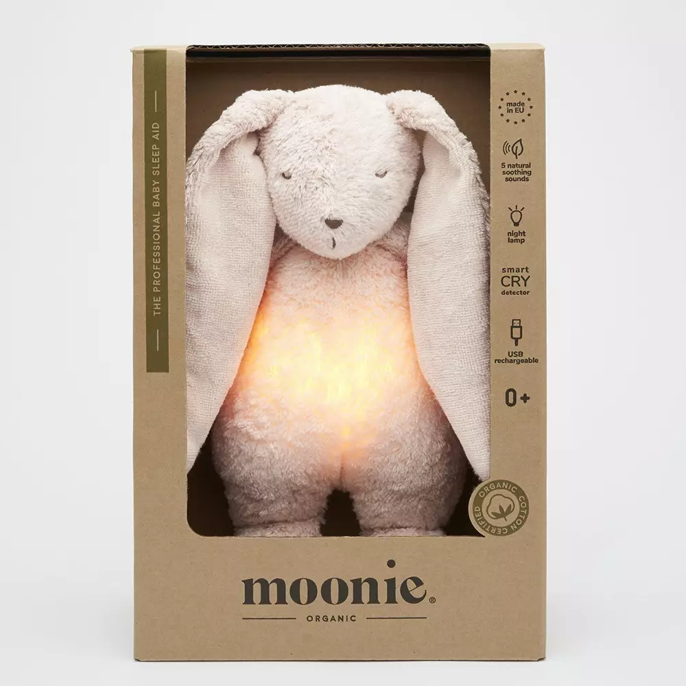 Lapin Moonie avec son et lumière bio rose – Image 3