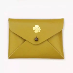 Mini pochette cuir trefle savora