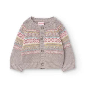 Cardigan bébé jaquard