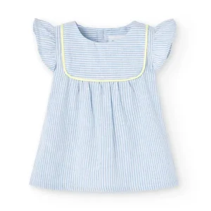 Robe bébé en lin à rayures