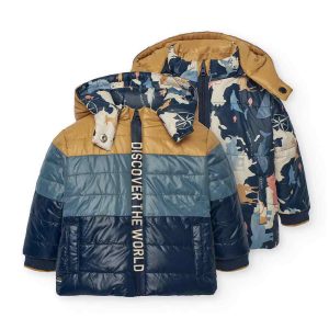 Veste réversible imprimé monde