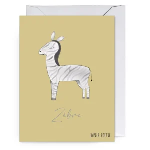 Carte postale Zèbre