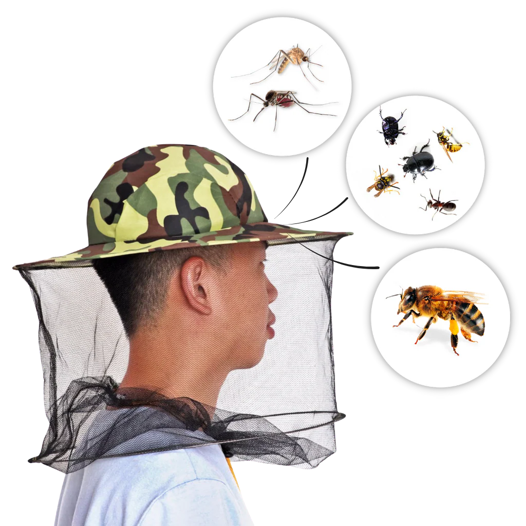 Chapeau d'apiculture camouflage