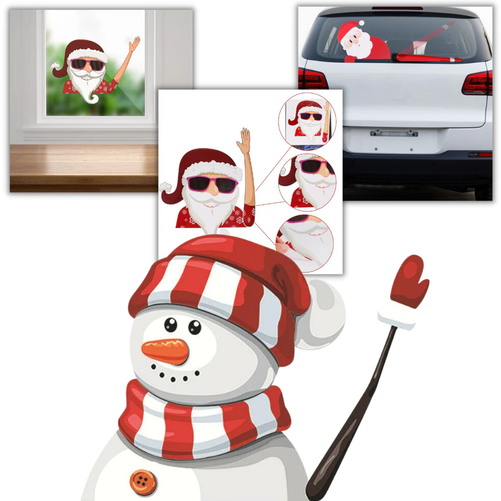 Autocollant de Noël pour essuie glace