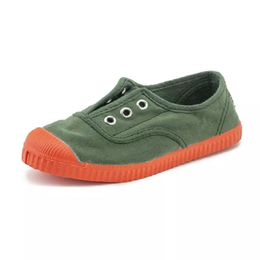 Tennis en toile semelle couleur kaki – Image 2