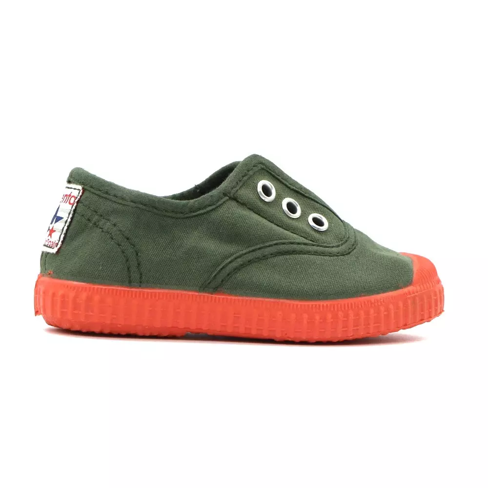 Tennis en toile semelle couleur kaki – Image 3