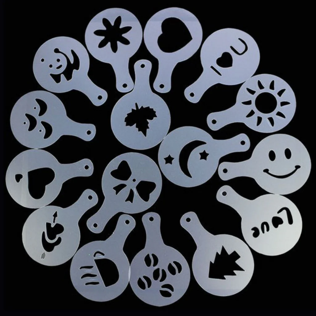 Pochoirs à café (16 pièces) – Image 7