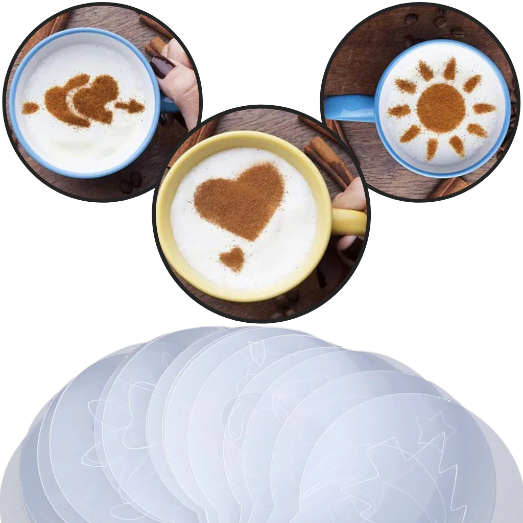 Pochoirs à café (16 pièces) – Image 4