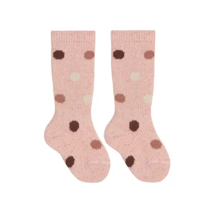 Chaussettes hautes à pois
