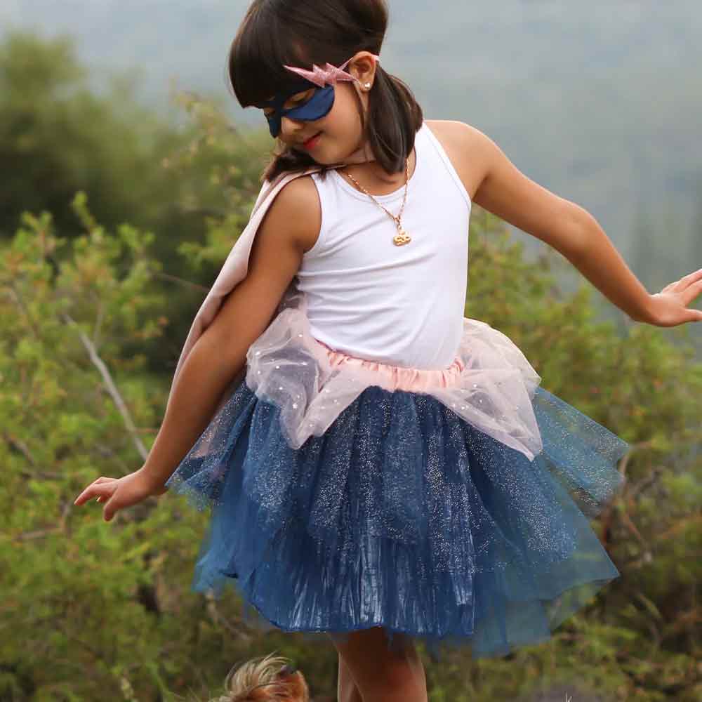 Tutu Super-Duper + cape + masque pink/navy – Image 4