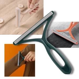 2 pièces de rasoir manuel anti-bouloche à double face pour vêtements