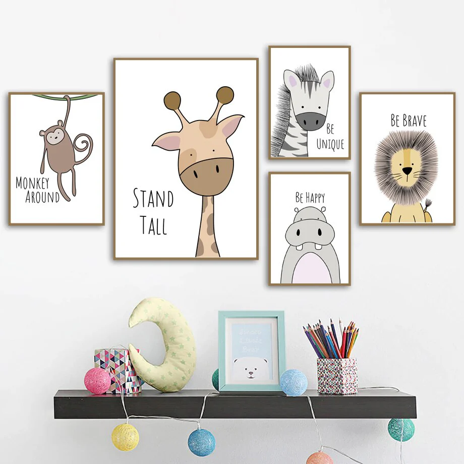 AFFICHE DÉCORATIVE ANIMAUX - CHAMBRE ENFANT – Image 4