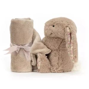 Doudou Blossom Beige Bunny Petal Soother