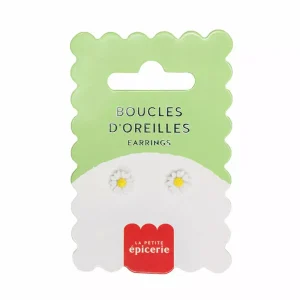 Boucles d’oreilles porcelaine Pâquerette