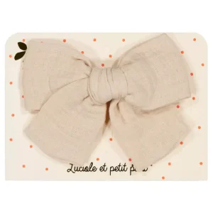 Barrette grand noeud princesse sable gaze