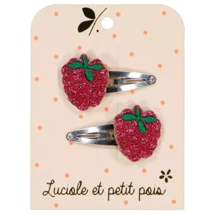Barrettes framboise (la paire)