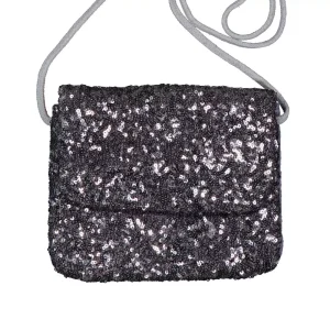 Sac à main sequins gris