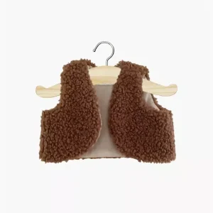 Amigas – Gilet sans manche Tao bouclette marron