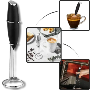 Mousseur à lait électrique à main avec support