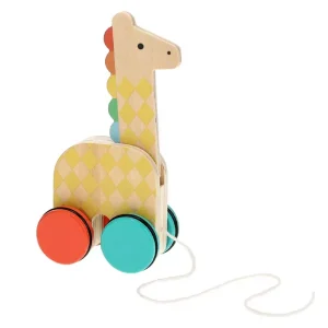 Girafe en bois à tirer