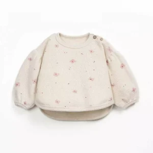 Sweatshirt bébé en maille avec imprimé floral