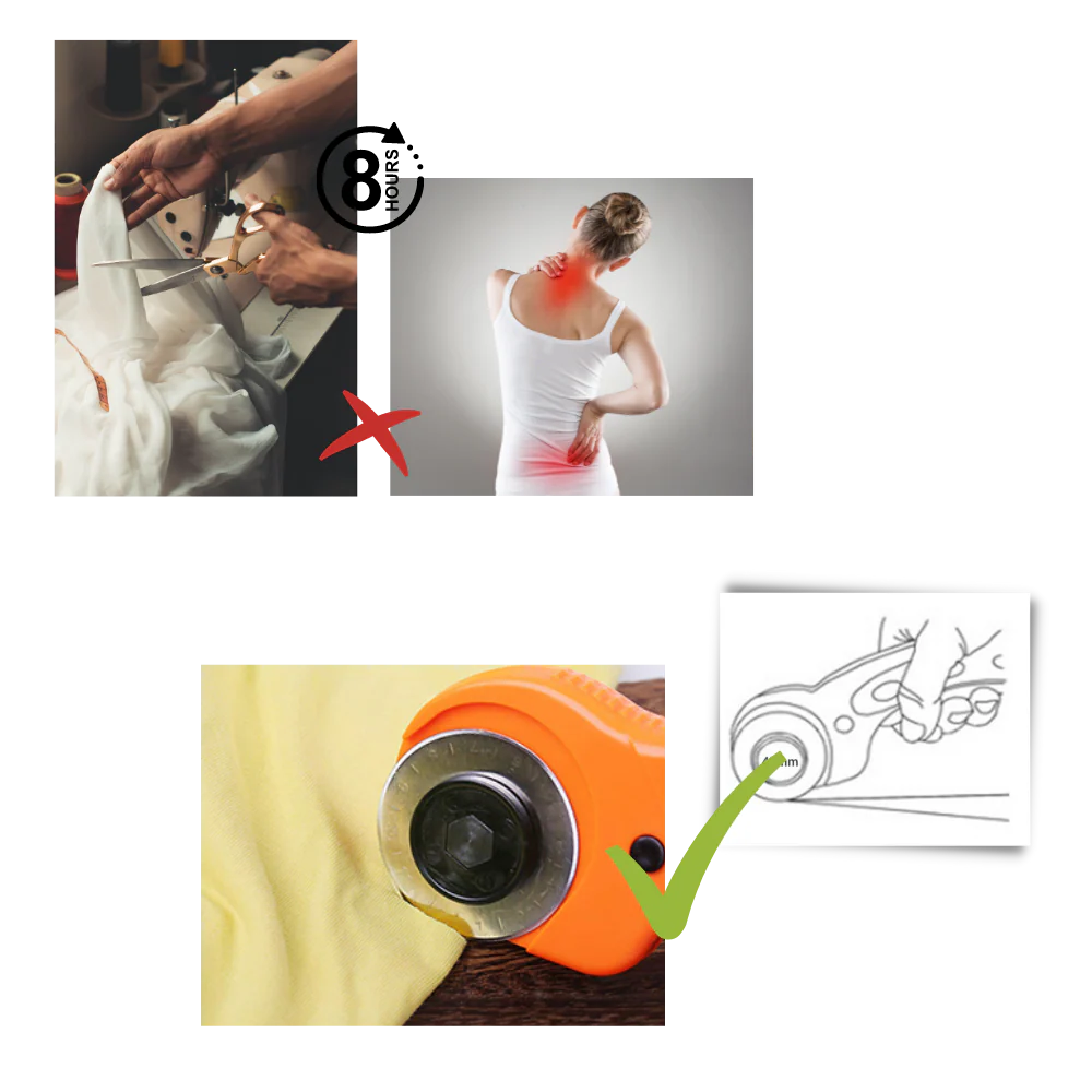 Coupeur rotatif pour tissus avec cinq lames de 45 mm – Image 5